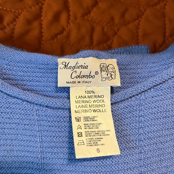 Blue Merino Wool Sweater - Picture 1 of 4